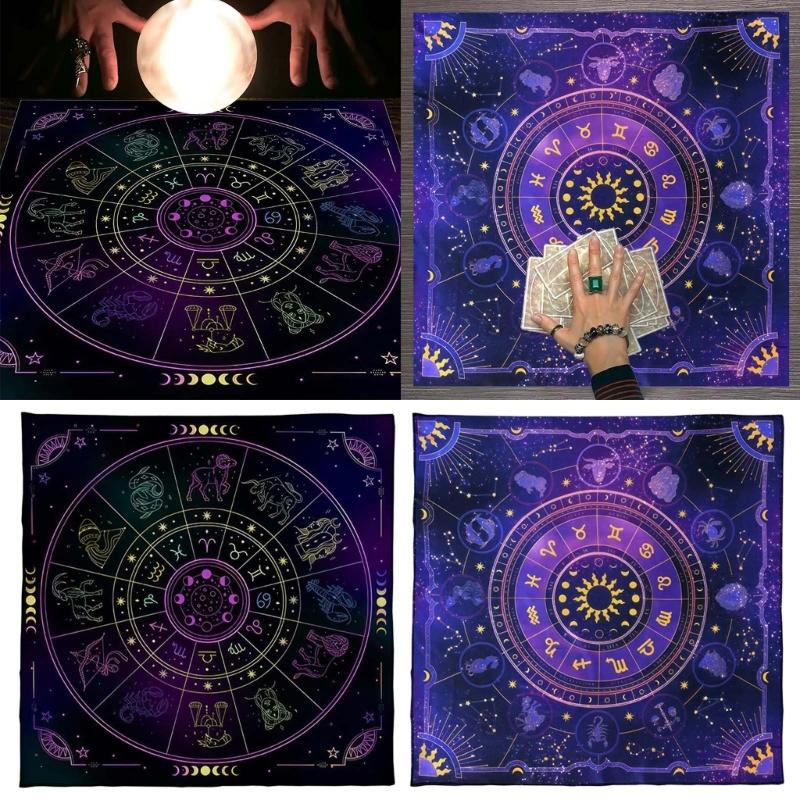 Square Altar Board Game Cards Pad Rune Table Cloth Metaphysical Board Game Mat