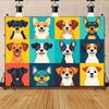 2D Warm Tone Fluffy Cats Backdrop Cloth for Photo Shoot & Events