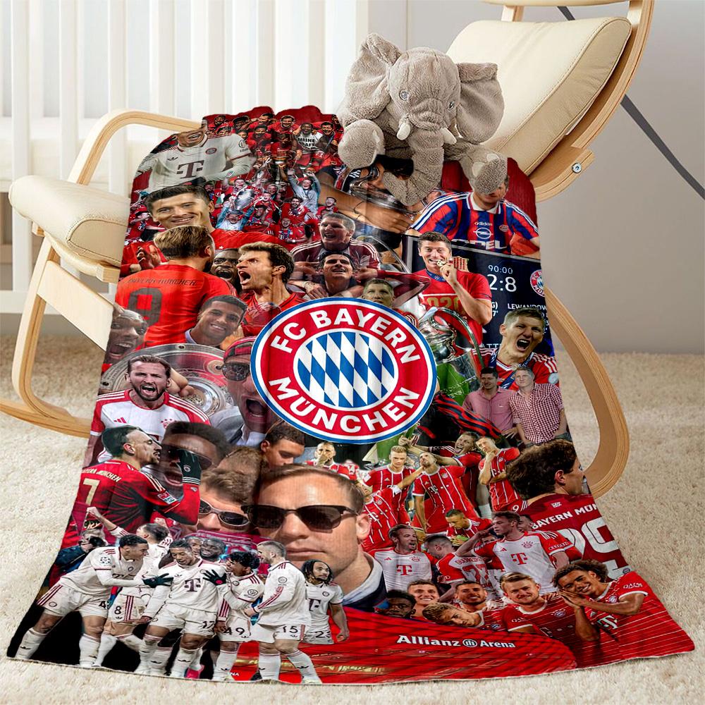Bayern Munich Blanket Soft Warm Cozy Suitable for Sofa Bed Seaside for All Occasions Modern Ideal Gift For Birthday Valentine'S Day