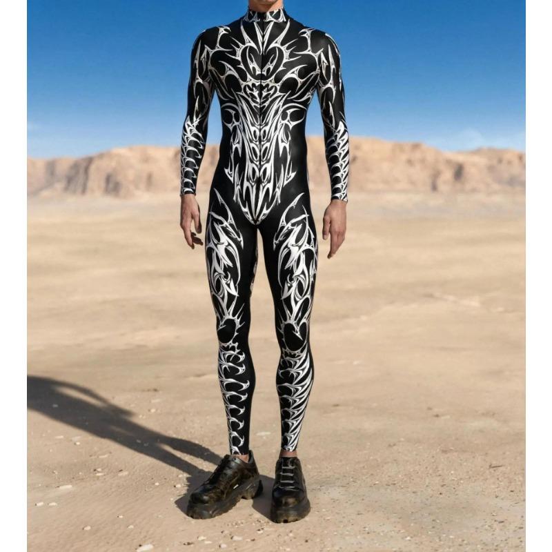 Costume de Scenă cu Imprimare Digitală 3D Adulți Evenimente de Halloween Petrecere Tematică Carnaval Costum Cosplay Joc de Rol Salopetă