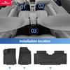 Smabee Left Hand Drive for Geely EX2/Geely E2/Xingyuan 2025 2026 TPE 3D Car Floor Mats Foot Pad 3PCS Set Black Accessories