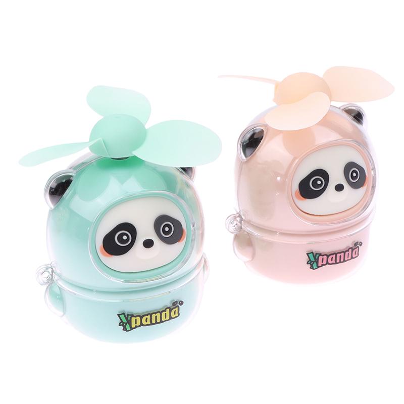 Sevimli Panda Mini El Vantilatörü Soğutucu Taşınabilir Çizgi Film El Tipi USB Şarj Edilebilir Vantilatör Öğrenci Ofis Dış Mekan Yaz