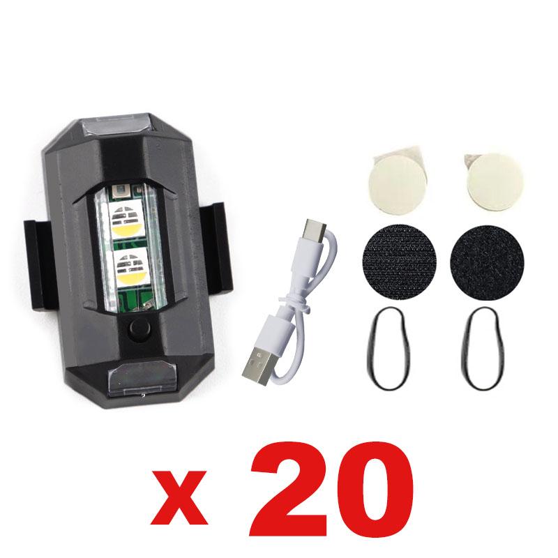 Motorcycle Lights Drone Strobe Light USB LED Anti-Collision Bike Aircraft Night Flying Warning Lights Flashing Signal Light