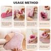 1000ML Refillable Hot Water Bag with Removeable Faux Fur Cover Winter Hand Feet Warmer Water Bottle