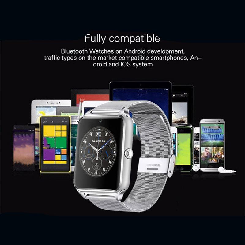 Buy 2020 Smart Watch Men Z60 Metal Clock With Sim Card Slot Push Message  Bluetooth Fitness Smartwatch at affordable prices — free shipping, real  reviews with photos — Joom