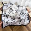 Women S Ink Printed Square Scarf Fashion Neck Sun Protection