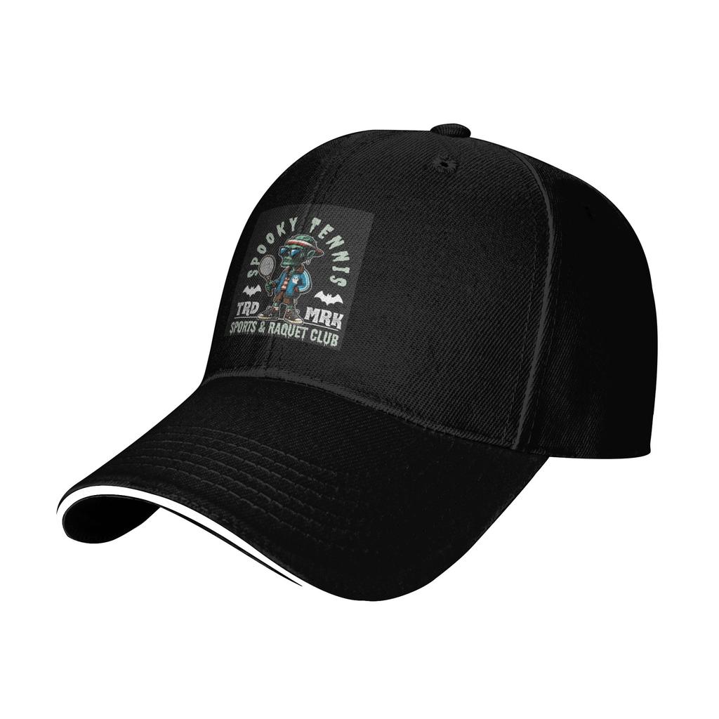 Spooky tennis sports and Raquet club Cap Casual Baseball Caps Adjustable Hat Hip Hop Summer Unisex Baseball Hats Customizable
