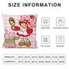 S-Stawberry Shortcake Cushion Cover Silky Short Plush Double-Sided Printed Pillow Case For Sofa All Seasons Home Decor Gift