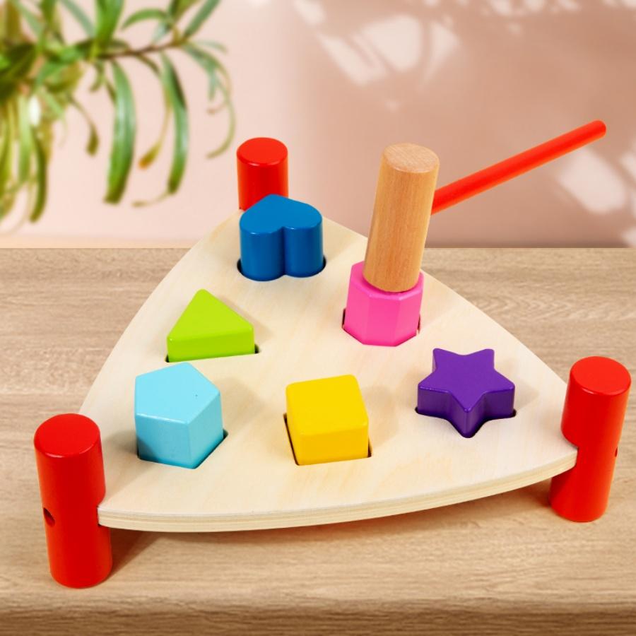 Educational Montessori Hammering Ball Toy Color Sorting Pounding Bench Early Toy for Hand Eye Coordination Kids