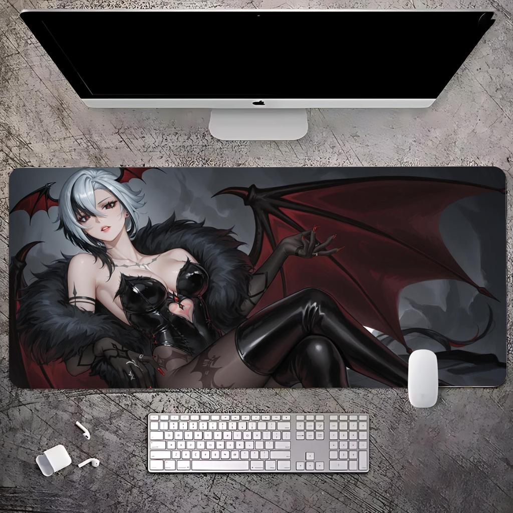 Genshin Impact Arlecchino Mouse Pad Large Playmat Gaming Customized Mat Xxl Size Gamer Office Mousepad Logo Desk Mat