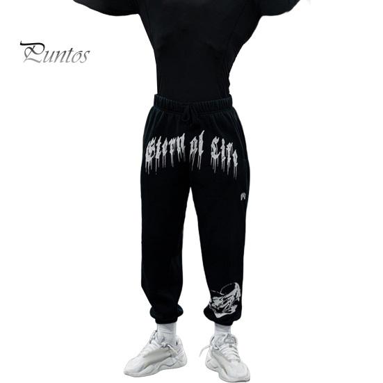 

Мужские спортивные штаны с буквенным принтом, завязывающиеся на щиколотке, эластичная резинка на талии, утолщенные, свободные, баскетбольные, для бега, для активного отдыха, длинные спортивные брюки L чёрный