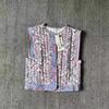 Women's Clothing 2024: Autumn/Winter Ethnic-Style Quilted Vest with Round Neck and Print Design