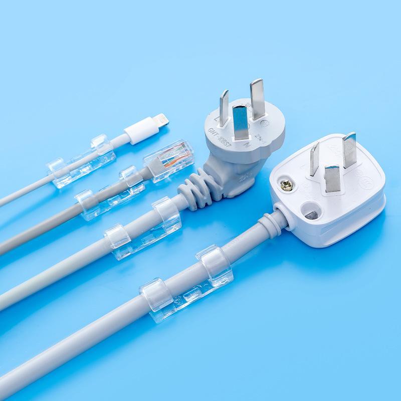 Self-Adhesive Transparent Cable Organizer Clip