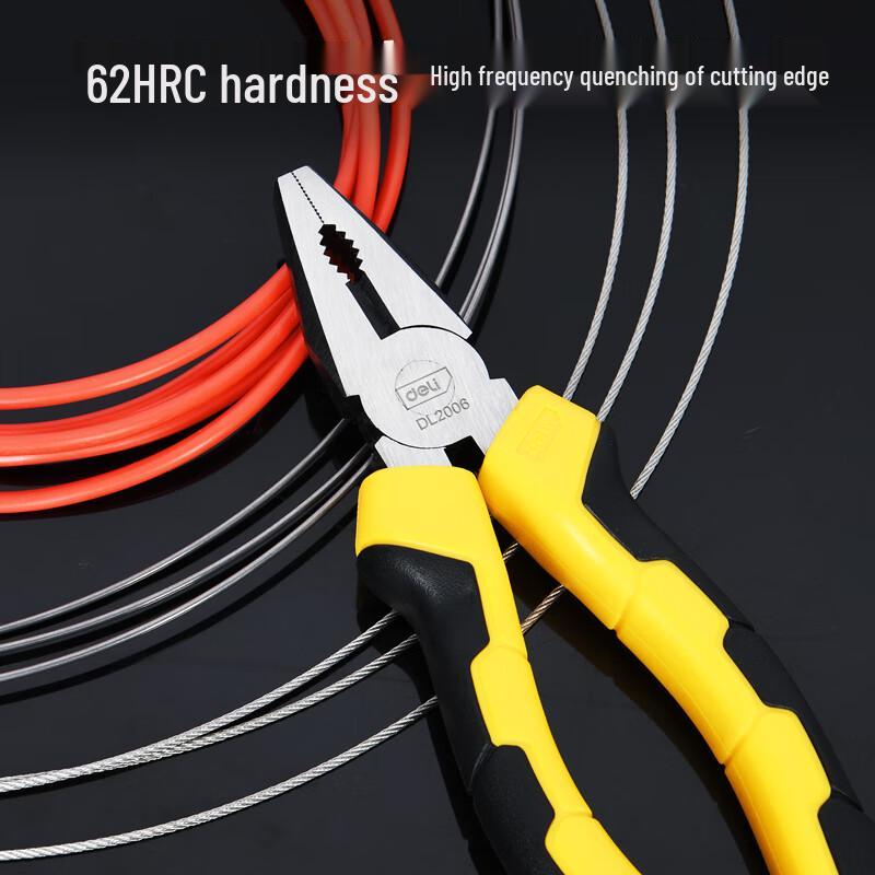 Deli 3-Piece Pliers Set with Rubber Handles