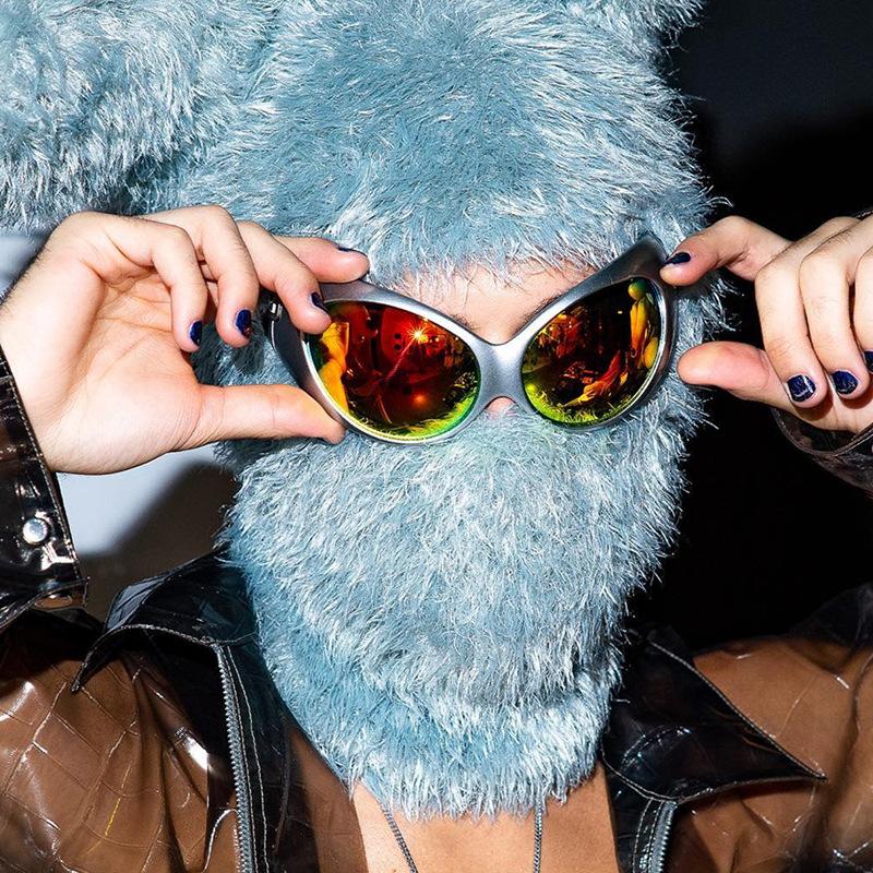 Space Style Designer Sunglasses Men Women Goggle Shape Fishing Bicycling Sun glasses Male Female Punk Y2K Sunglass Men Women