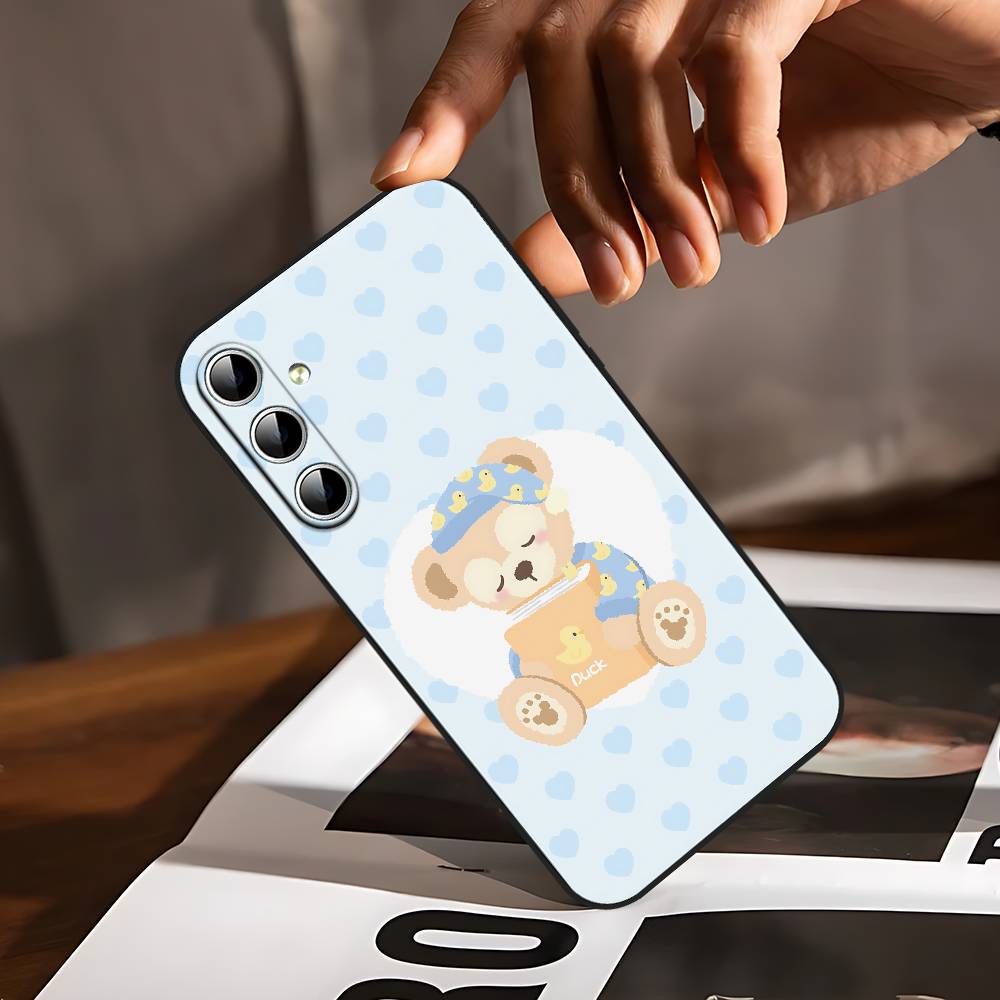D-duffy Phone Case For Samsung Galaxy S24/S25/S22/S30/Note20/Lite/Ultra/5G/Plus/FE Soft Black