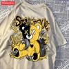 Street Cotton Womans T-Shirts Bear Cartoon Pattern Printing Tops Oversize O-Neck Soft Short Sleeve Summer Casual Female Clothes