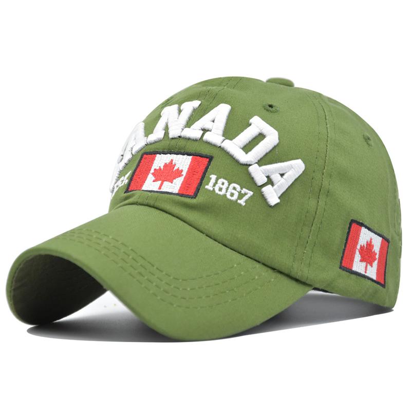 Fashion Canada Baseball Cap Flag Canada Hat Letter Embroidery Baseball Cap Snapback Adjuatable Mens Baseball Caps Gorras