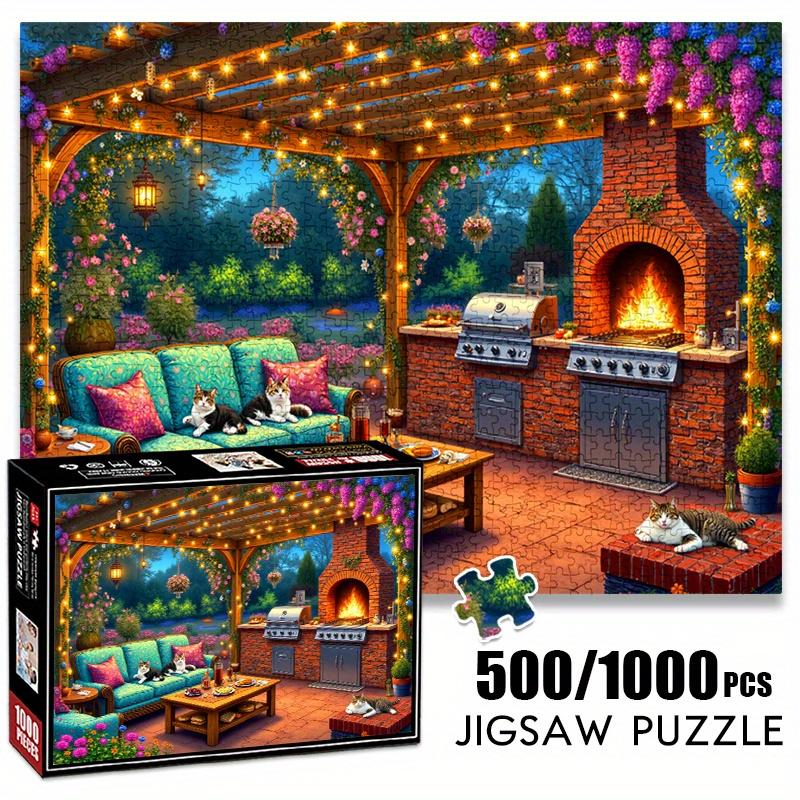 500/1000pcs Paper Puzzle Game Large Puzzle Premium Puzzle Birthday Gift Large Toy Handmade Toy Parent- Handmade Puzzle Exquisite Puzzle Game Family Wa