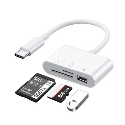Typ-C-Adapter TF CF SD-Speicherkartenleser OTG-Brenner Compact Flash USB-C für IPad Pro Huawei für MacBook USB-Typ-C-Kartenleser