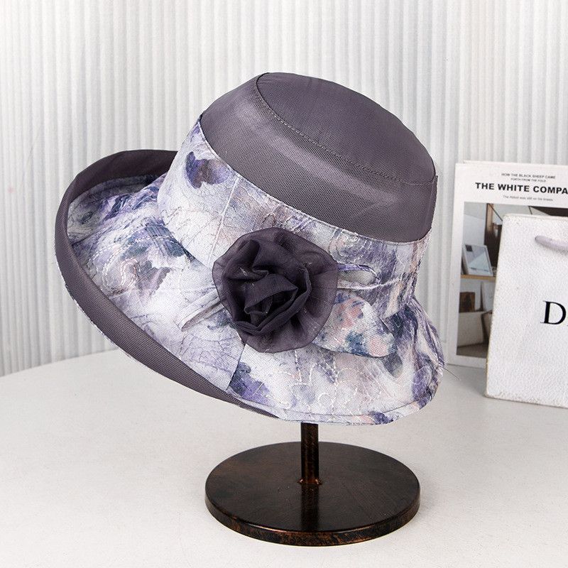 

New Arrival Outdoor Summer Sun Hat Women s Thin Breathable Ladieswear Sun-Proof Basin Hat Fashion All-Matching Big Brim Fisherman Hat 8754-light purple [light and breathable]]