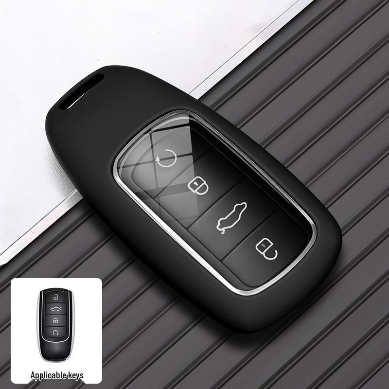 Universal Full-Coverage Scratch-Resistant Silicone Car Key Cover for Men and Women