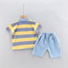 Baby Boys Polo Shirt + Handsome Denim Shorts 2-Piece Set Kids Girls Clothes Suits Summer