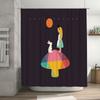Unframed Whimsical Rabbit Alice Shower Curtain Fantasy Forest Backdrop Nature Bathroom Decor Cute Animals Home Decor Gift Unique