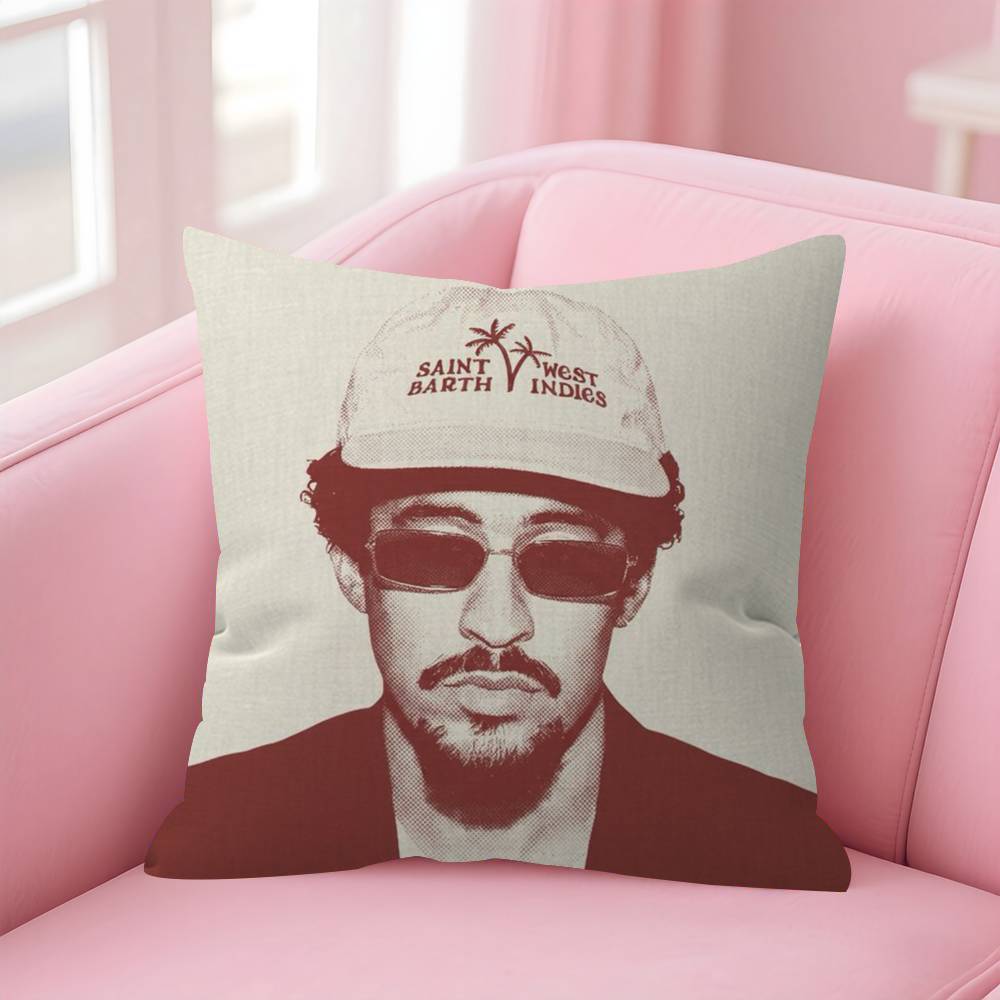 Singer bBad album Bunny  Personalized Pillow Cover Kids Bedroom Wild Party Decor Pillowcase kid Birthday shower Gift