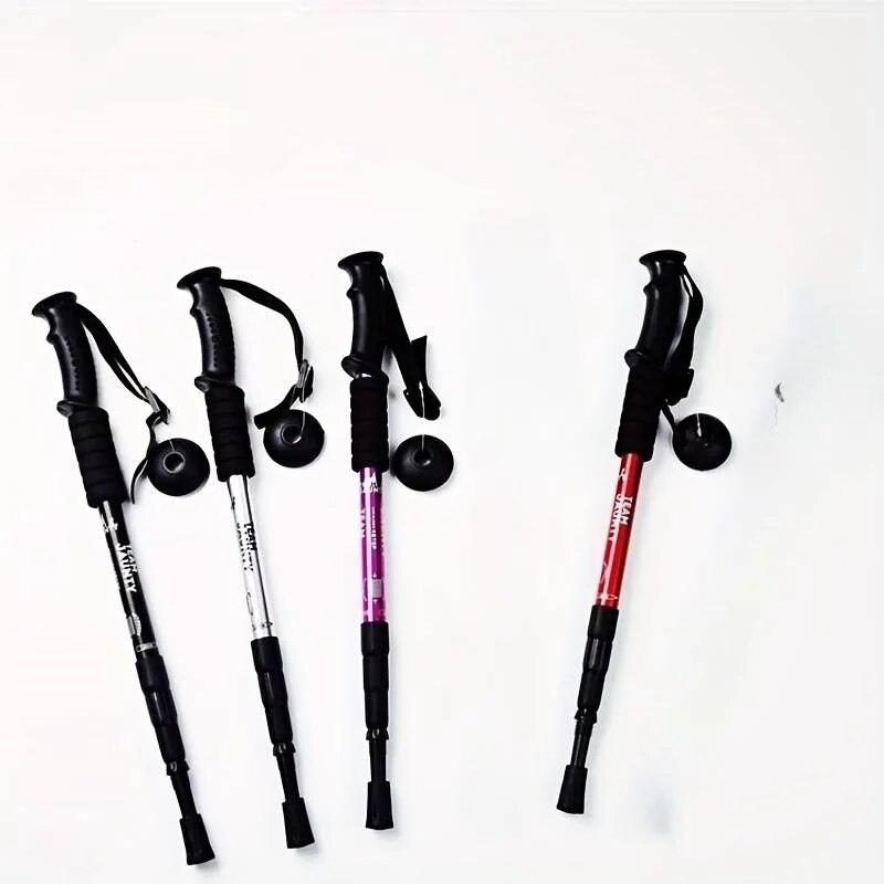 Trekking Poles Shock Absorption Foldable Ultralight Hiking Pole Suitable For Outdoor Camping Mountaineering Backpacking And Trip