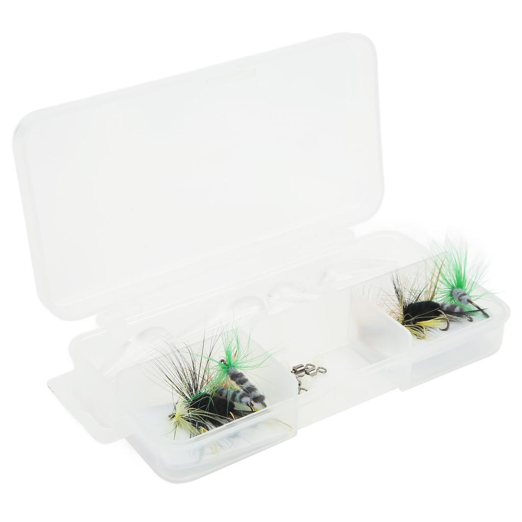 Fly Fishing Flies Kit Fly Fishing Bait Kit with Thrower Hook Swivel Plastic Beads Storage Box