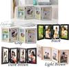 S.fields.inc Photo Frame, 4-Panel, Wooden, Multi-Faced, Folding, Organic Glass (Gray)
