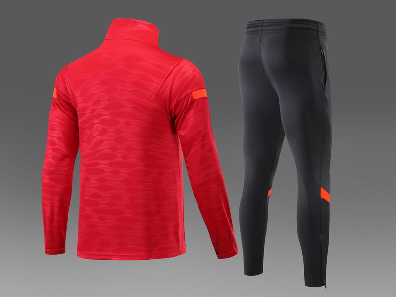 Parent-Child Spring & Autumn Jersey Sport Set: Long-Sleeve Half-Zip Training Suits for Men & Women
