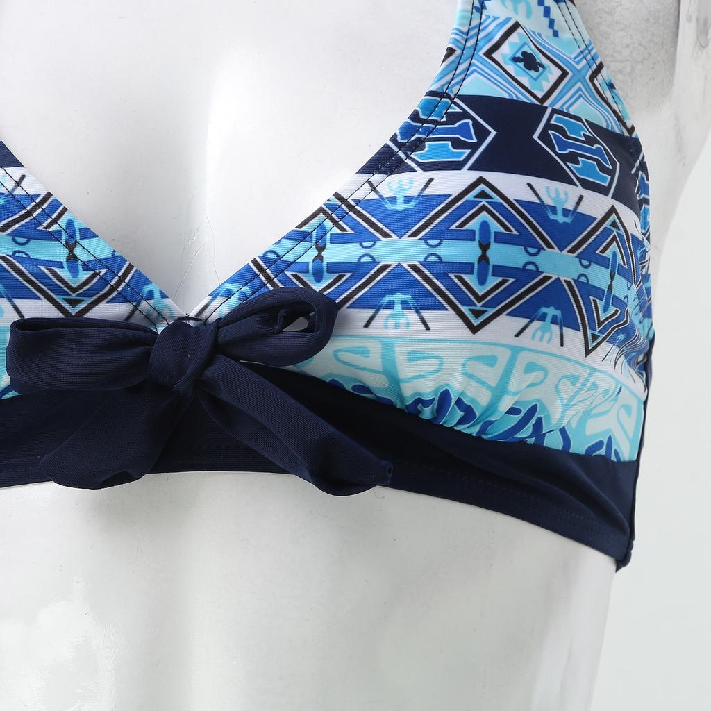 Women Summer Beach Holiday Halter Printed Bikini