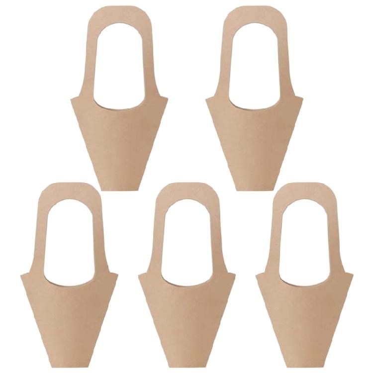 5PCS Elegant Paper Bags Handheld Kraft Paper Bags for Various Flowers and Gifts M