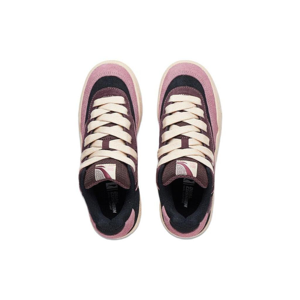 Li Ning GOS 2000 Cushioning, Wear Resistant Low Top Skateboard Shoes Women's Black Purple AEPT002-2