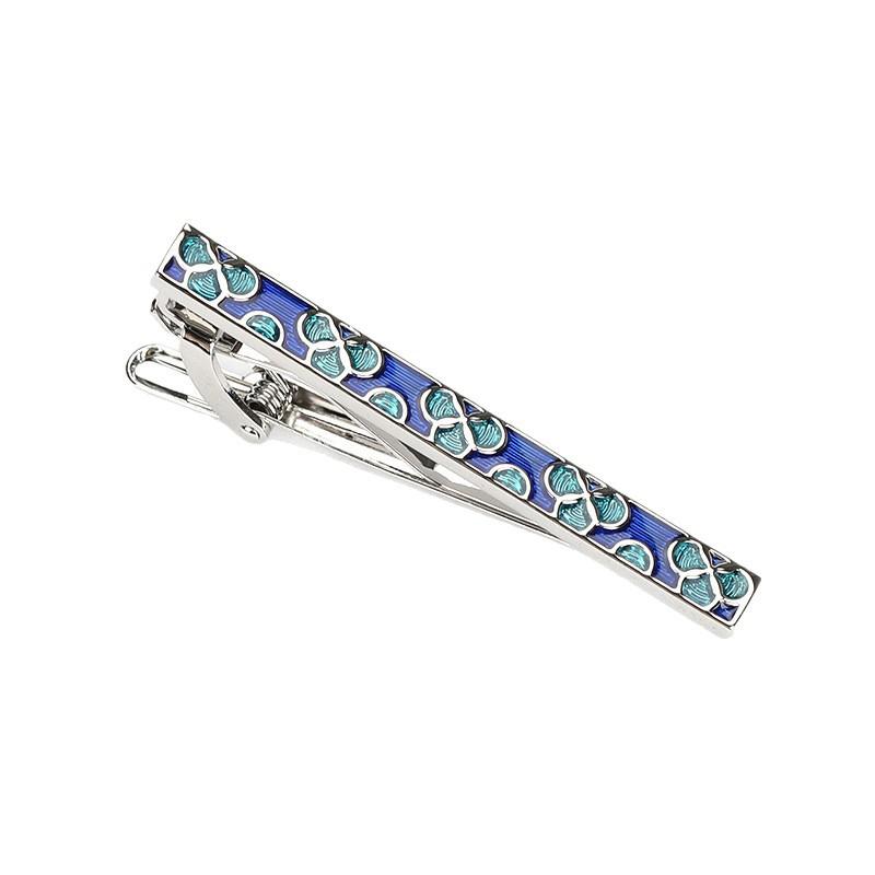 Neue Krawattennadel Herren High-End Clip Silber Einfach Anzug Business Hochzeit Krawattennadel Verdrehtes Gesicht Anstecknadel