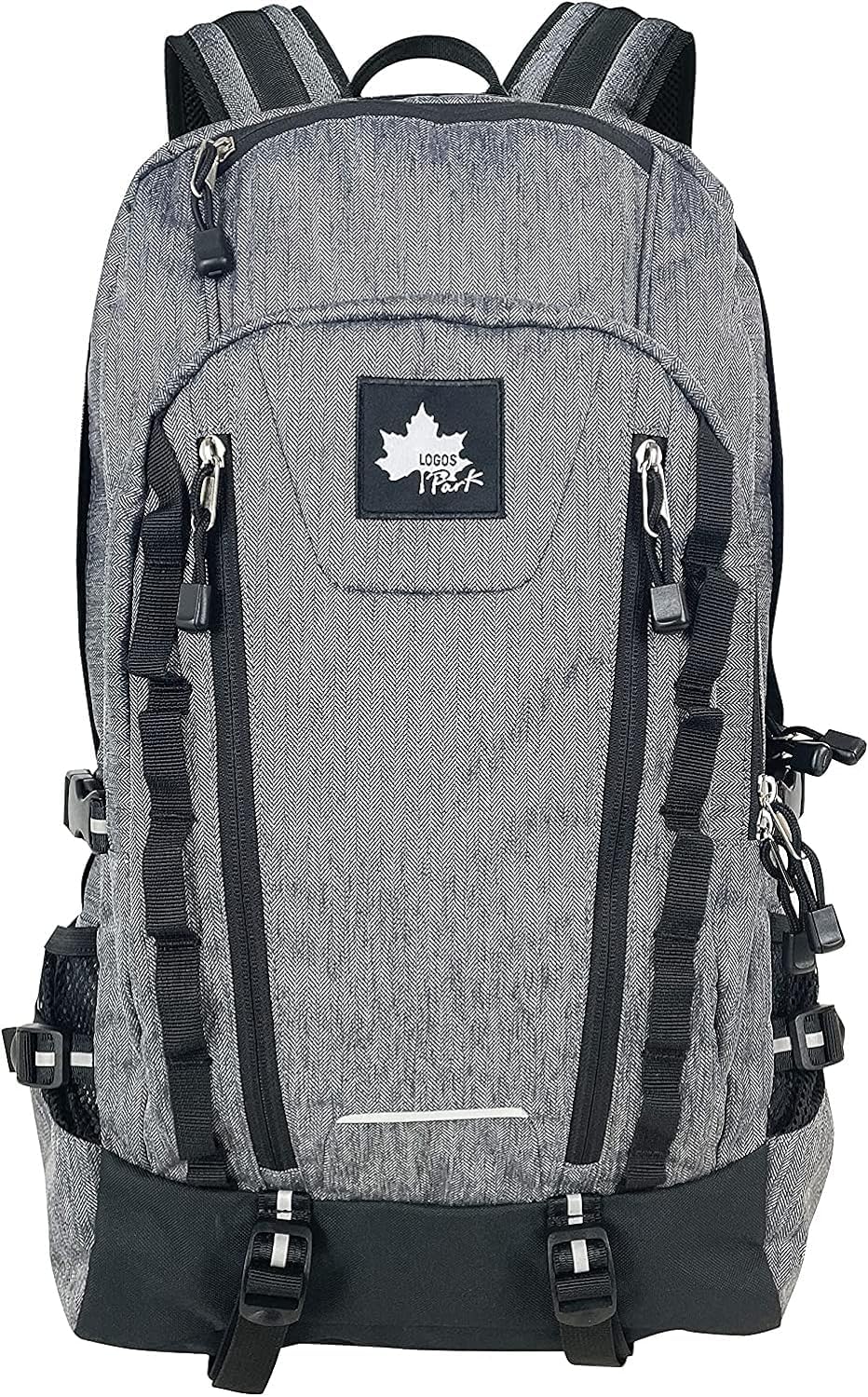 

LOGOS Logo Spark Backpack, Large Capacity 30L, Black Herringbone Pattern, 78-03 (Herringbone)