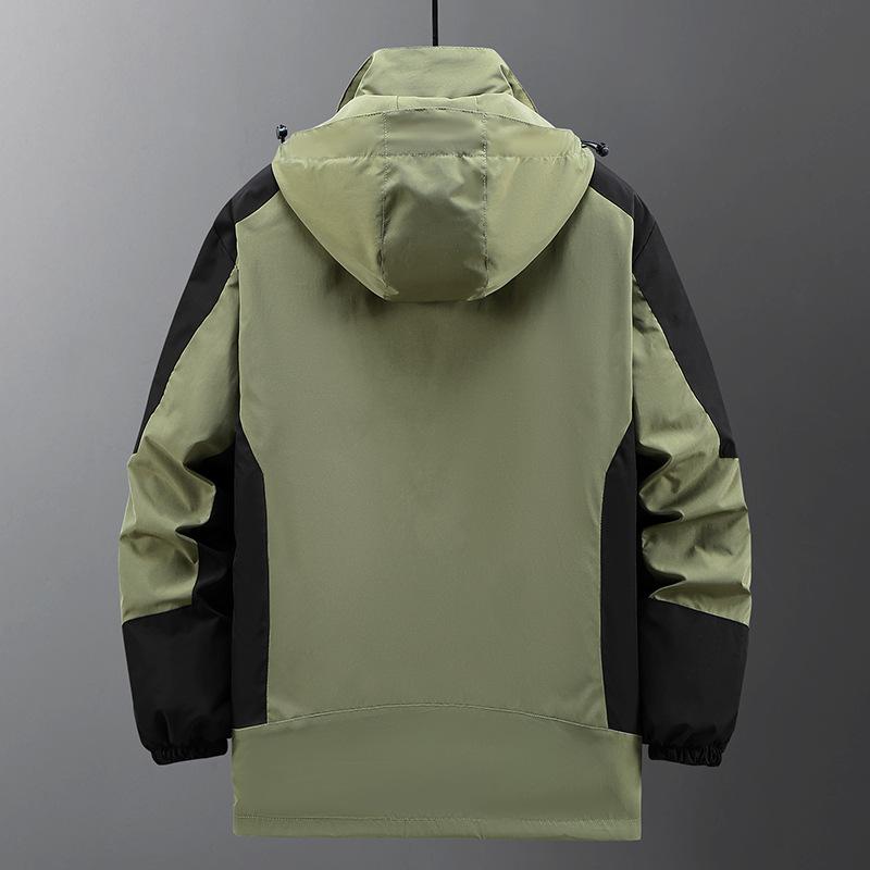 Todelt Plus Velvet Thickening Vanntett Trench Jacket Menn Vinter Tykke Windbreak Jakker Plus Size 12XL Fashion Casual Cargo jakke