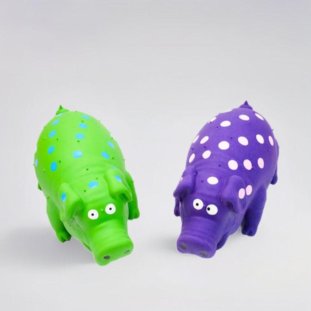 Haustier Latex Schwein Spielzeug - Quietschend, Gepunktet, Langlebiges Kau- & Zahnpflege Spielzeug für Hunde, Haustier Puzzle Zubehör