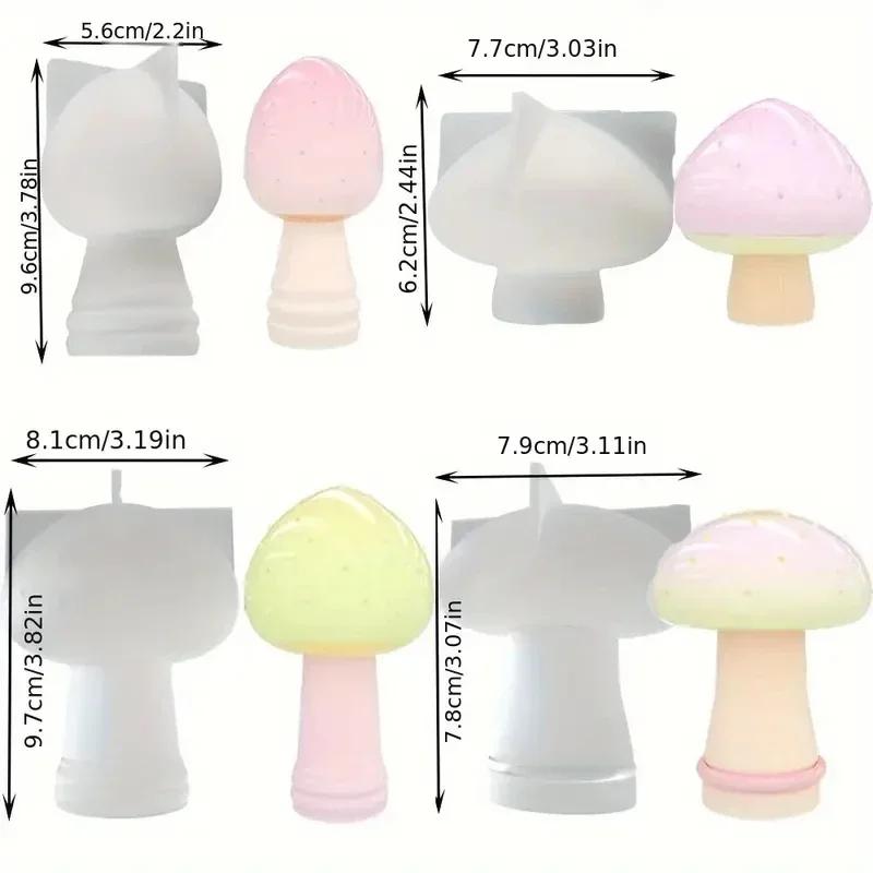 A Top Quality Mushroom Shape Silicone Mold for Handmade Candle Plaster Soap Epoxy Resin Chocolate Decoration Gypsum Ice DIY