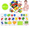 104-208PCS Marble Race Run Maze Ball Track Building Blocks Plastic Funnel Slide Big Size Brick Block