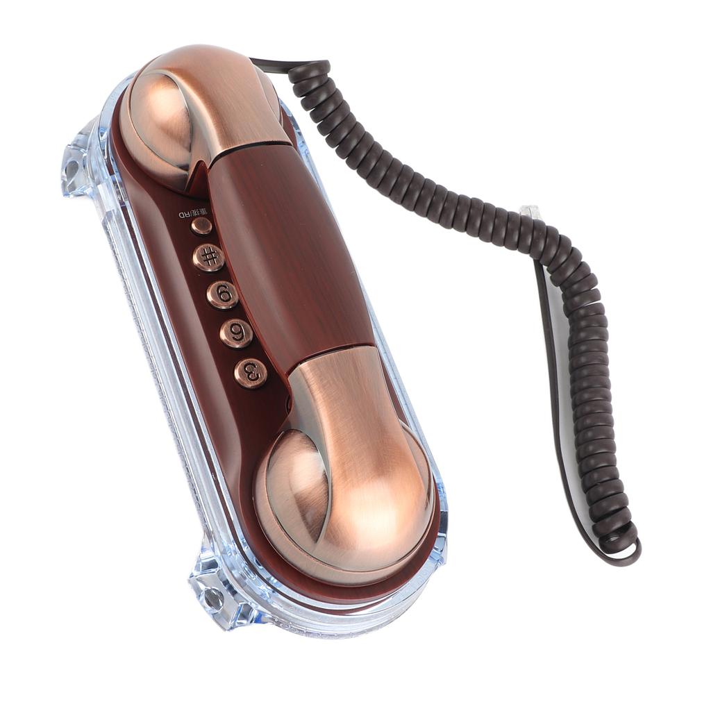 Antique Retro Wall Mounted Telephone Corded Phone Landline Fashion Telephone Bronze