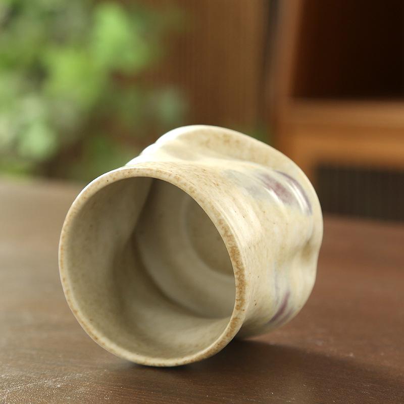 Japanese Style Kiln Made Espresso Cup Ceramic Cup Creative Vintage Irregular Single Mugs Household Afternoon Teacup Mugs New