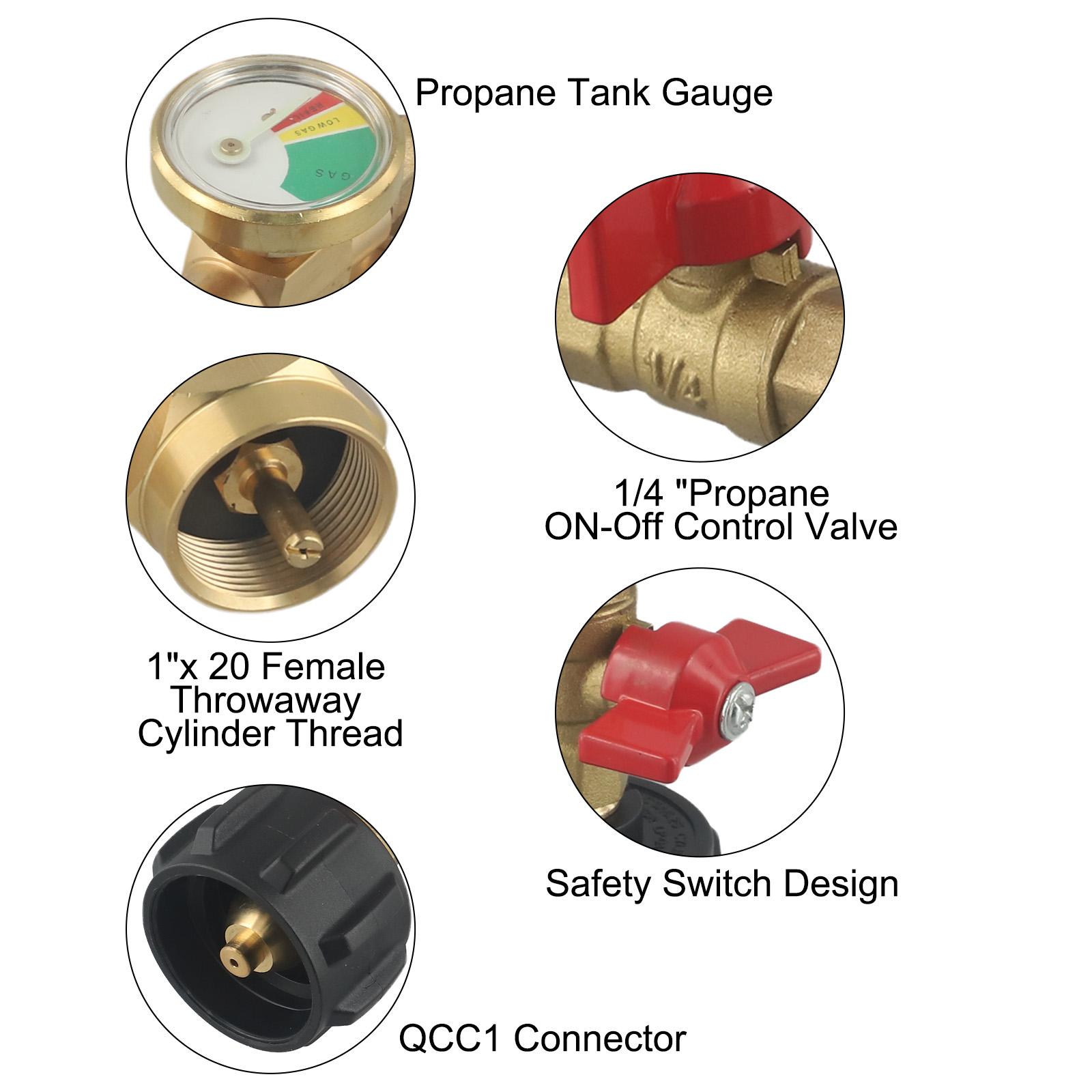 

Adapter Propane Filling 90-degree Elbow Internal Thread QCC-1 Solid Brass 150mm*40mm Switch Control Valve Brand New China Mainland