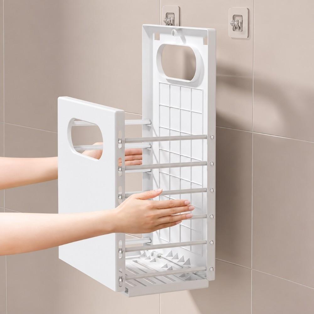 Wall-Mounted Dirty Clothes Basket Foldable Clothes Storage Basket Washing Clothes Basket  Bathroom