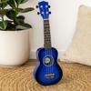 Ukulele 4 String Blue Sunburst Handcrafted