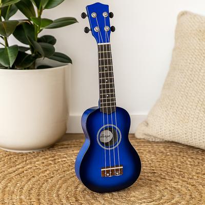 Ukulele 4 String Blue Sunburst Handcrafted