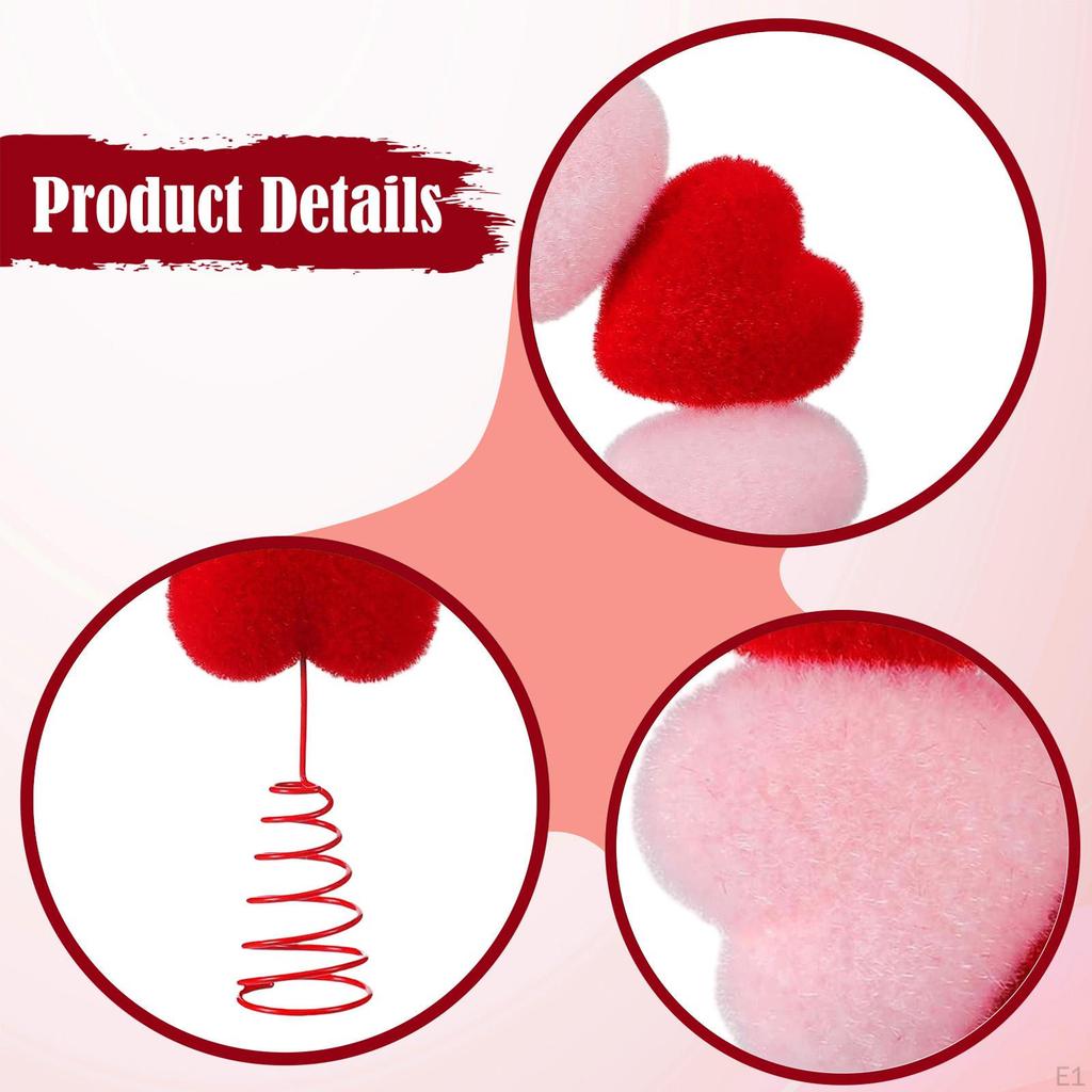 Valentinstag Baumspitze,Weihnachtsornament Weihnachtsbaumspitze Dekoration Herzspitze für Saisonales
