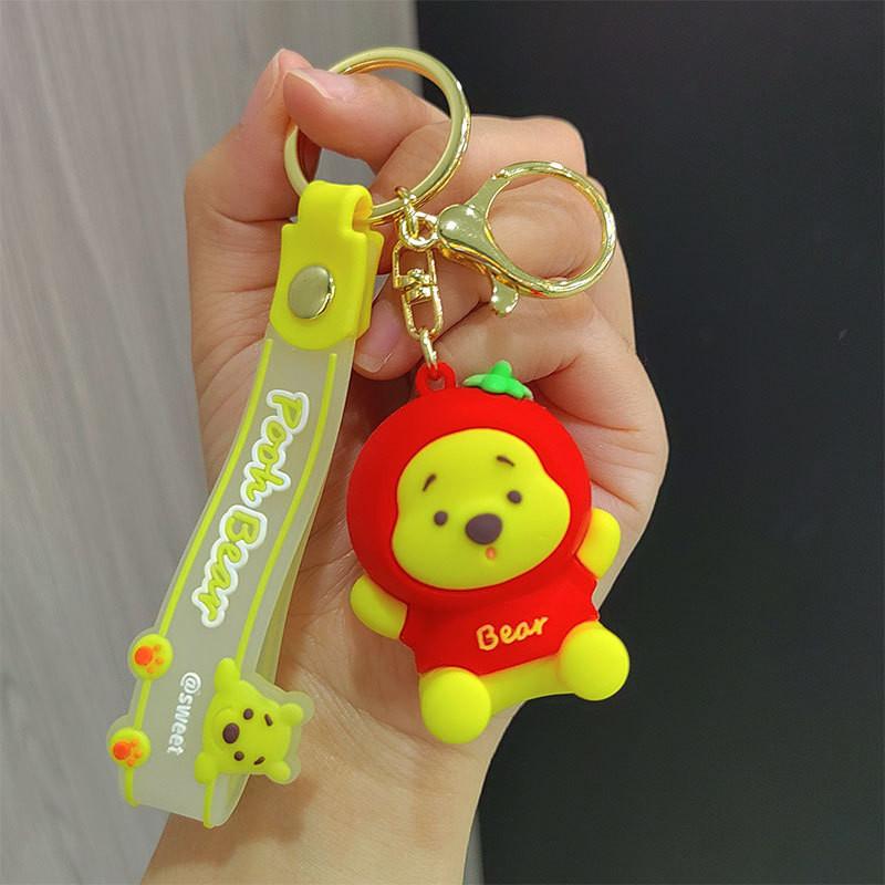 

Adorable Cartoon Vegetable Bear Keychain Silicone Accessory Perfect Gift For All Occasions красный